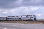 EB Sunset Limited running away from a brewing storm